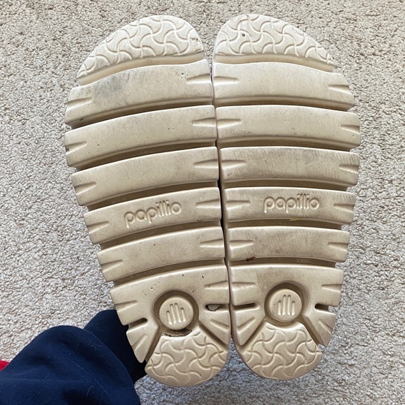 Birkenstock Papillio 41 Women's Burgundy Suede Buckle Platform Clogs Mules - Picture 5 of 7